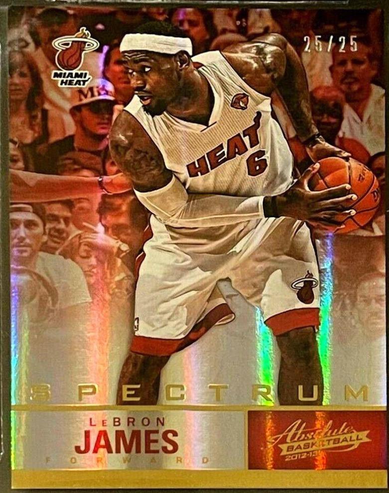 Lebron James [Spectrum Gold] #3 Basketball Cards 2012 Panini Absolute