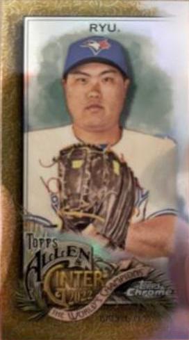 Hyun Jin Ryu [Mini Gold] #100 Baseball Cards 2022 Topps Allen & Ginter Chrome