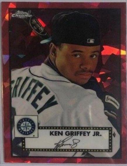 Ken Griffey Jr. [Red Atomic] #493 Baseball Cards 2021 Topps Chrome Platinum Anniversary