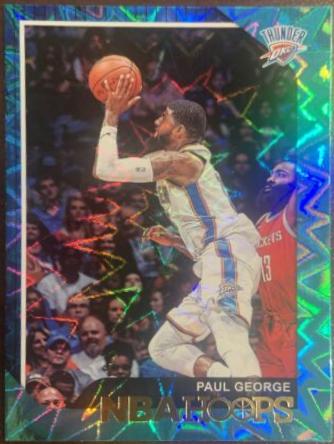 Paul George [Teal Explosion] #10 Basketball Cards 2018 Panini Hoops