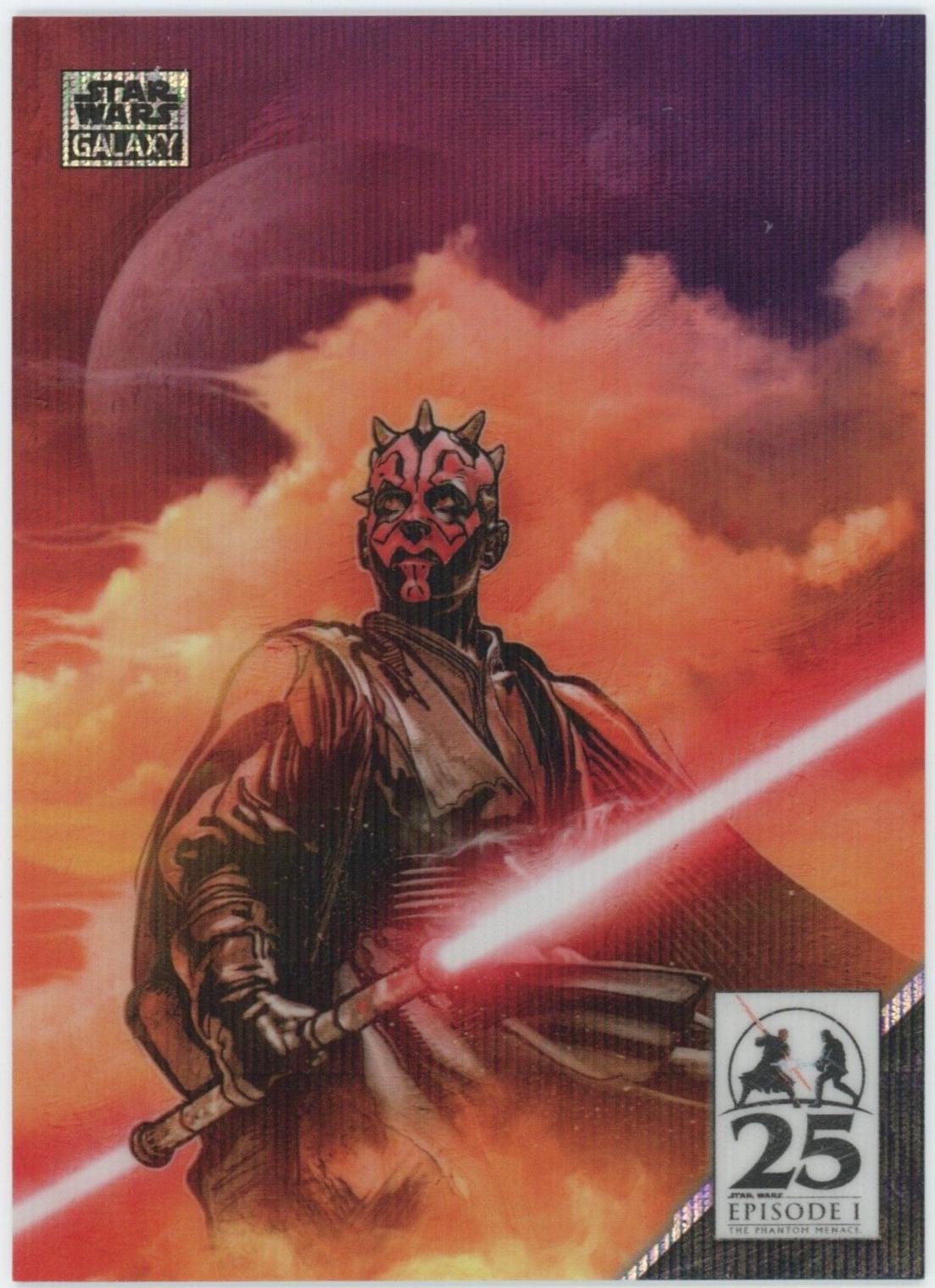 Darth Maul Galaxy 7 [Wave Refractor] #AM-6 Star Wars 2024 Topps Chrome Galaxy Art of Darth Maul