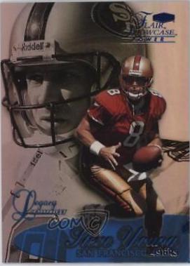 Steve Young #32L Football Cards 1999 Flair Showcase Legacy Collection