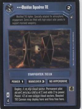 Obsidian Squadron TIE Star Wars CCG Official Tournament