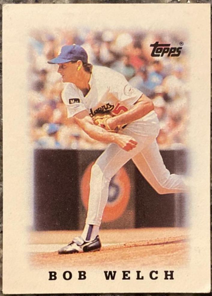 Bob Welch #55 Baseball Cards 1988 Topps Mini League Leaders