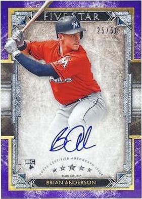 Brian Anderson [Purple] #FSA-BA Baseball Cards 2018 Topps Five Star Autographs