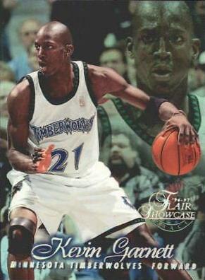 Kevin Garnett [Row 1] #21 Basketball Cards 1996 Flair Showcase