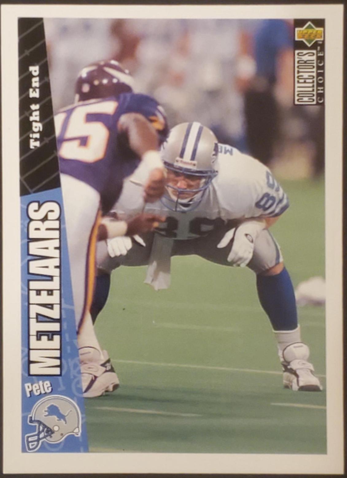 Pete Metzelaars #U136 Football Cards 1996 Collector's Choice Update