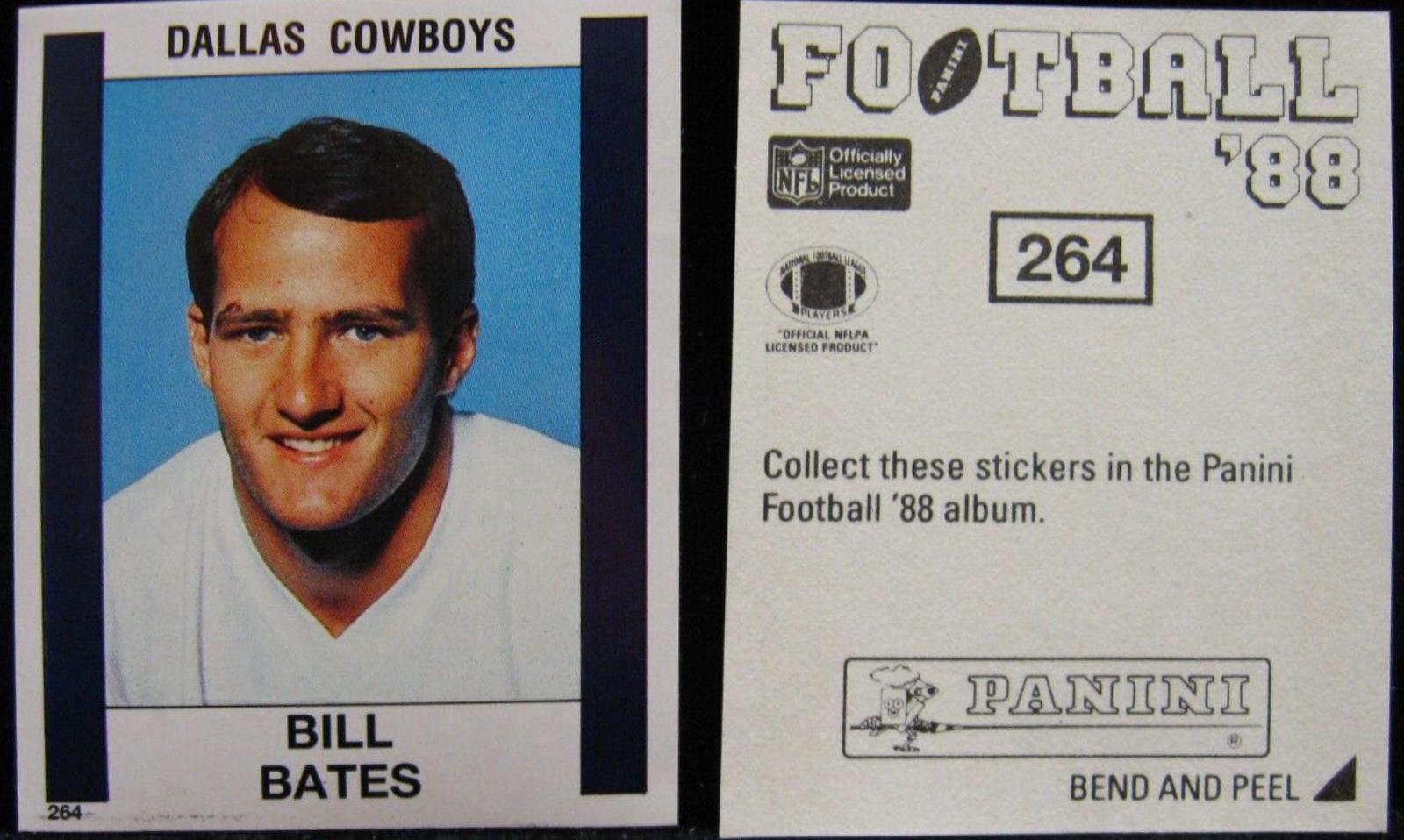 Bill Bates #264 Football Cards 1988 Panini Sticker