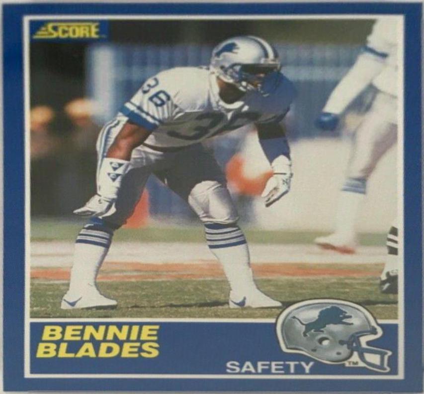 Bennie Blades #57 Football Cards 1989 Panini Score