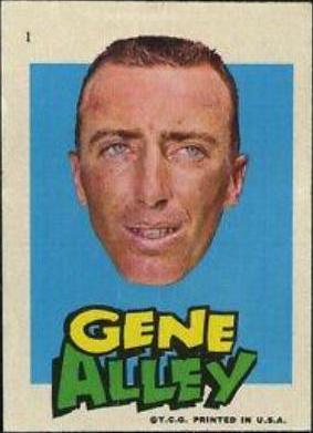 Gene Alley #1 Baseball Cards 1967 Topps Pirates Stickers