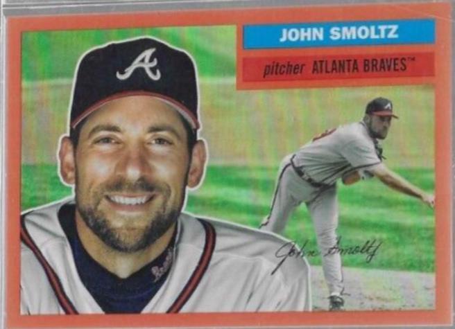 John Smoltz [Orange Hot] #3 Baseball Cards 2023 Topps Archives