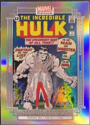 Incredible Hulk #IC10 Marvel 2023 Upper Deck Platinum Iconic Covers