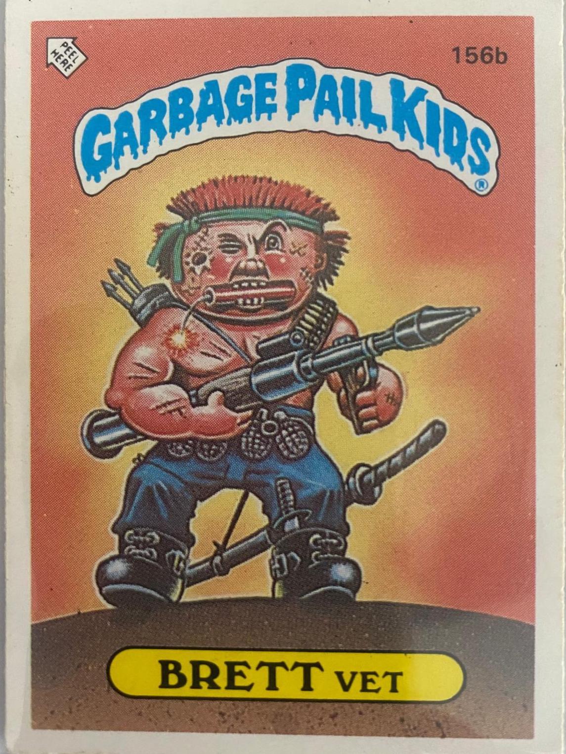 Brett Vet #156B Garbage Pail Kids 1986 Mini