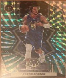 Aaron Gordon [Green Swirl] #56 Basketball Cards 2021 Panini Mosaic