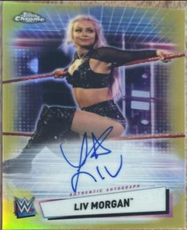 Liv Morgan [Gold Refractor] #A-LM Wrestling Cards 2021 Topps Chrome WWE Autographs