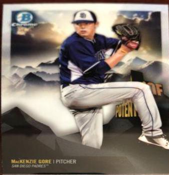 MacKenzie Gore #MG Baseball Cards 2018 Bowman Chrome Peaks of Potential