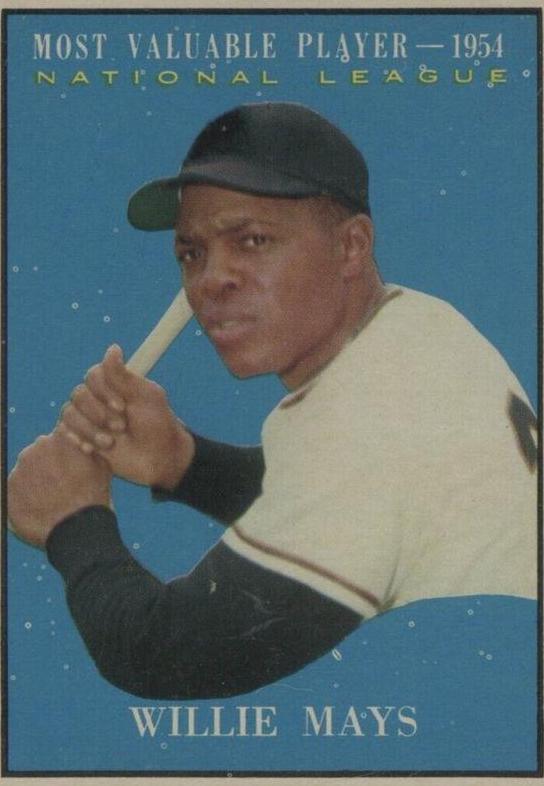 1961 Topps Vintage #482 authentic HOF Willie Mays MVP 1954