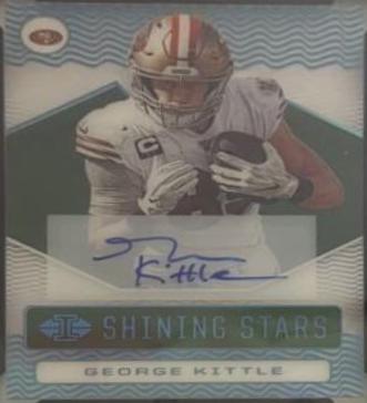 George Kittle [Signature Green] #SS6 Football Cards 2020 Panini Illusions Shining Stars