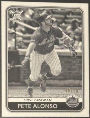 Pete Alonso [Black & White] #29 Baseball Cards 2020 Topps Big League