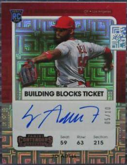 Jo Adell [Autograph Building Blocks] #121 Baseball Cards 2021 Panini Contenders