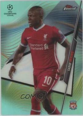 Sadio Mane [Aqua Refractor] #2 Soccer Cards 2020 Topps Finest UEFA Champions League