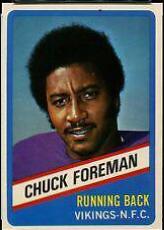 Chuck Foreman [Town Talk] #2 Football Cards 1976 Wonder Bread