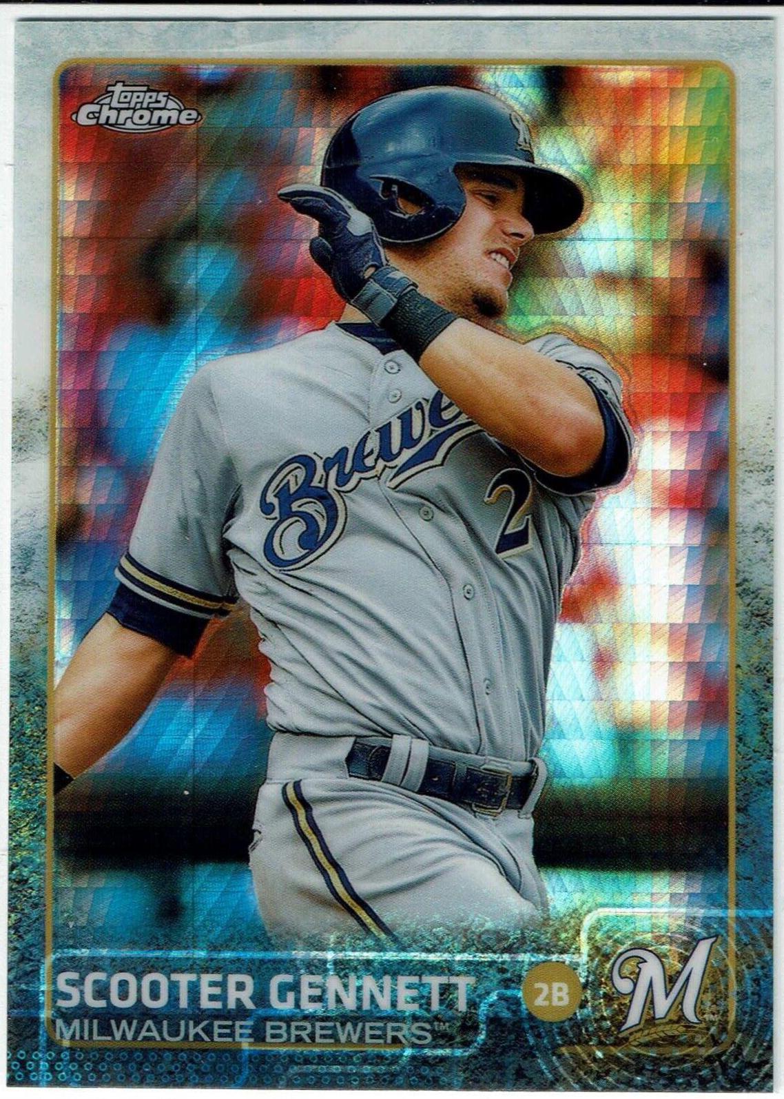 Scooter Gennett [Prism Refractor] #3 Baseball Cards 2015 Topps Chrome