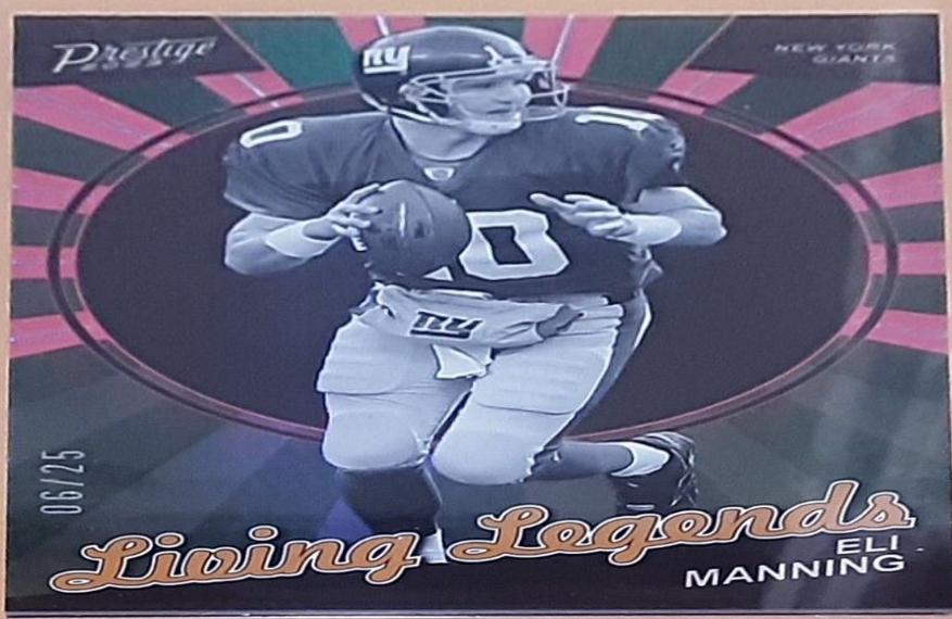 Eli Manning [Pink] #LL-18 Football Cards 2023 Panini Prestige Living Legends