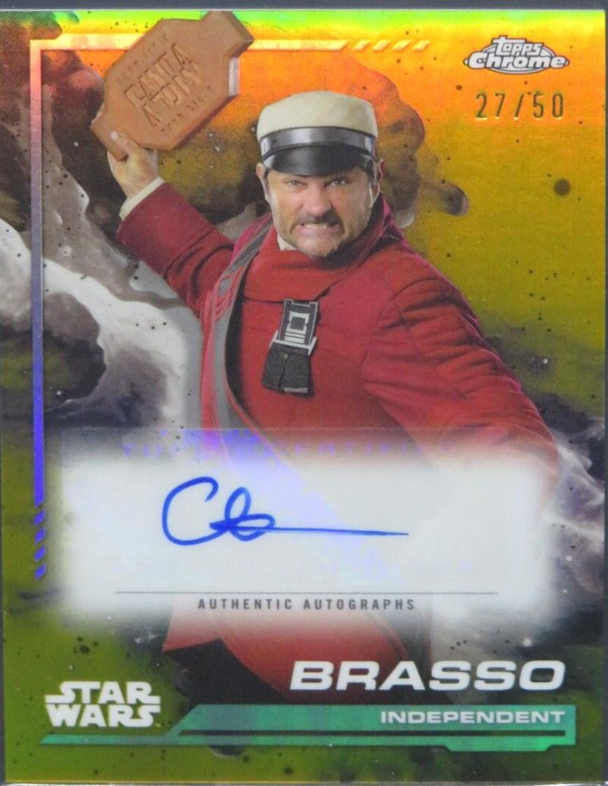 Joplin Sibtain as Brasso [Gold Refractor] #AU-B Star Wars 2024 Topps Chrome Autograph