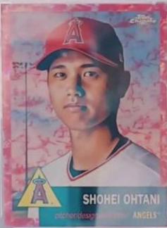 Shohei Ohtani [Toile Cream Fuchsia Atomic] #1 Baseball Cards 2022 Topps Chrome Platinum Anniversary