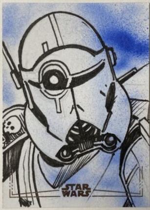 Jason Sobol [Silver Foil] Star Wars 2024 Topps Chrome Sketch Card