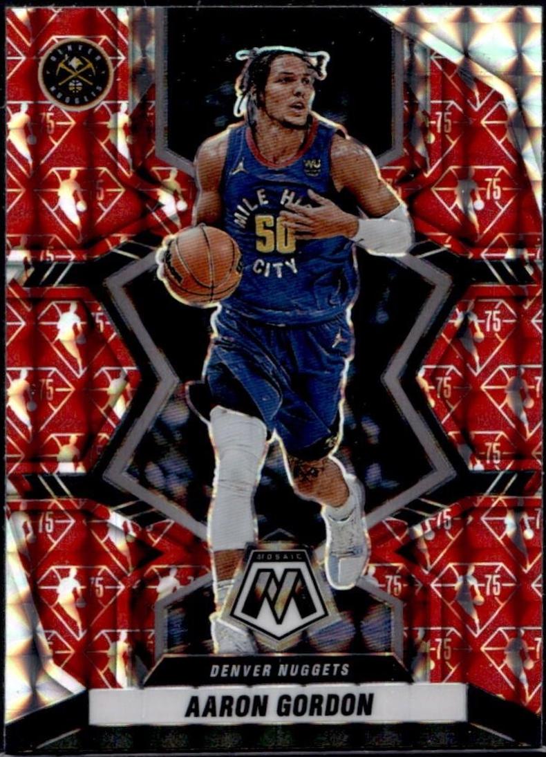 Aaron Gordon [NBA 75th Anniversary] #56 Basketball Cards 2021 Panini Mosaic