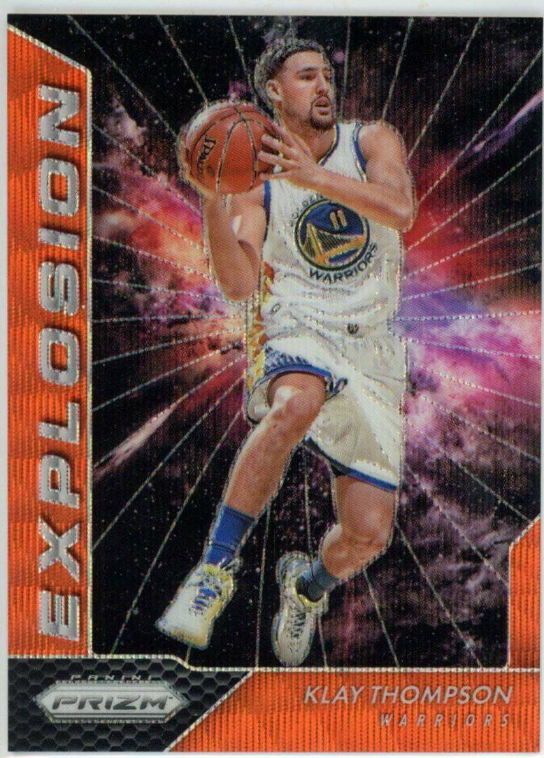 Klay Thompson [Orange Wave Prizm] #9 Basketball Cards 2016 Panini Prizm Explosion