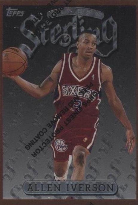 1996-97 Allen Iverson Topps RC Finest Apprentice Rookie Unpeeled Coat 76ers offers HOF