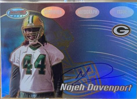 Najeh Davenport [Autograph Gold] #155 Football Cards 2002 Bowman's Best