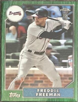 Freddie Freeman [Ben Baller Green] #87BC-11 Baseball Cards 2022 Topps Chrome 1987