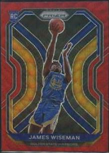 James Wiseman [Ruby Wave Prizm] #268 Basketball Cards 2020 Panini Prizm