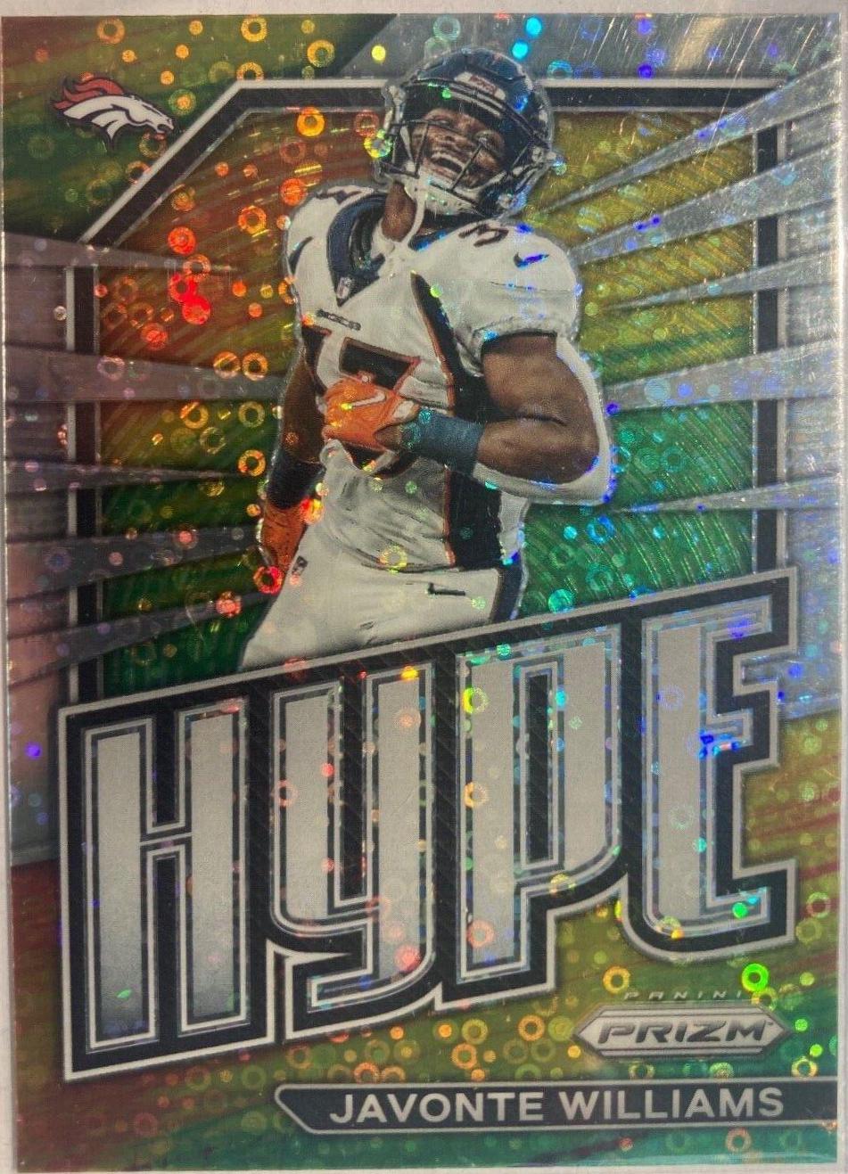 Javonte Williams [No Huddle] #H-11 Football Cards 2022 Panini Prizm Hype