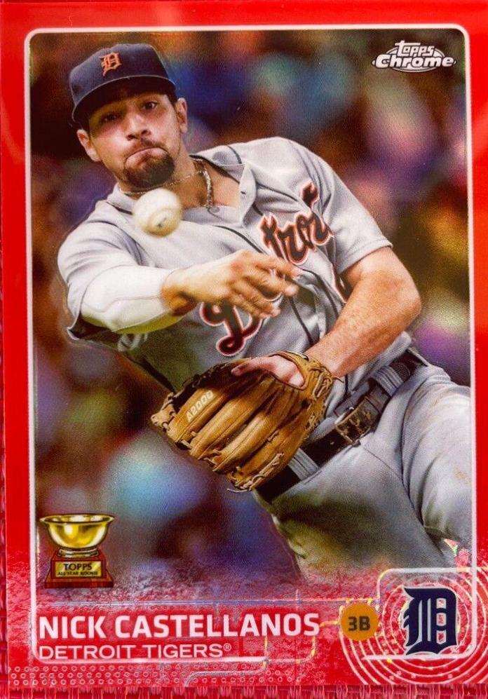 Nick Castellanos [Red Refractor] #63 Baseball Cards 2015 Topps Chrome