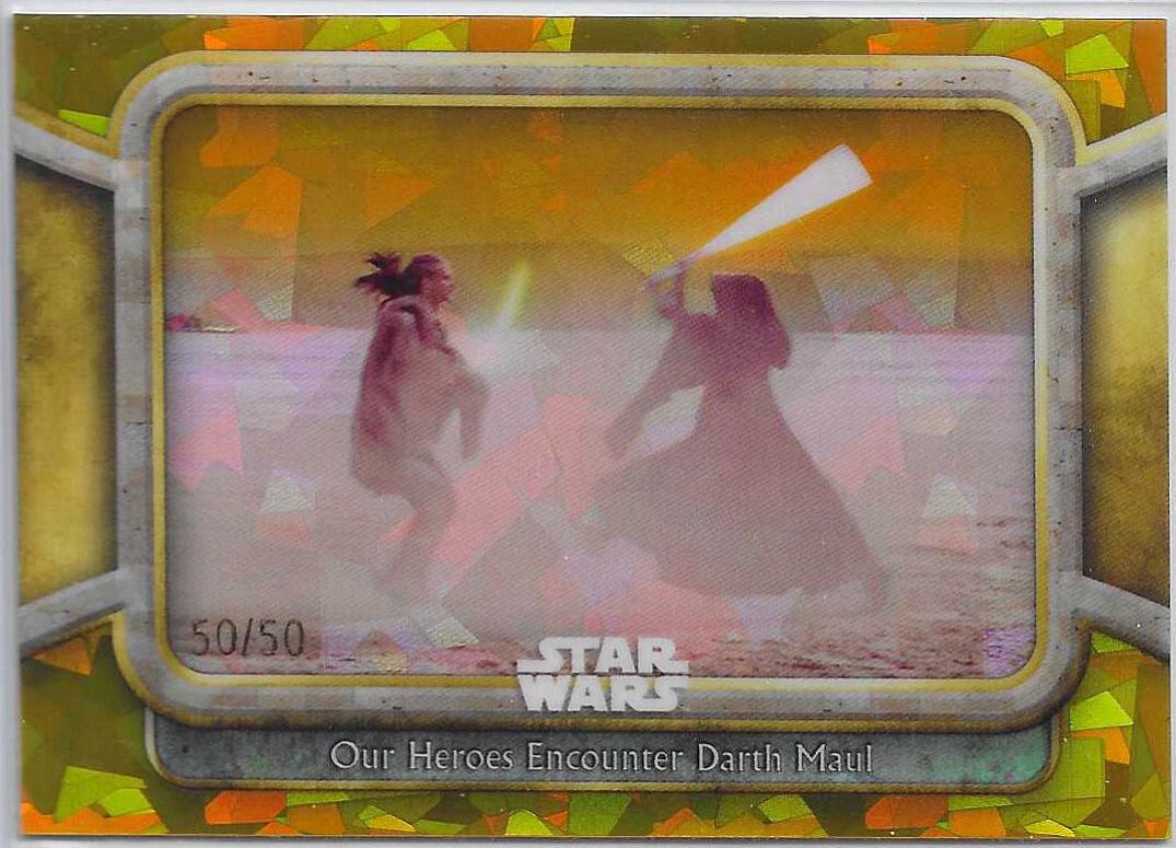 Our Heroes Encounter Darth Maul [Gold] #54 Star Wars 2024 Topps Chrome Sapphire