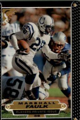 Marshall Faulk [Player's Private Issue] #36 Football Cards 1997 Topps Gallery