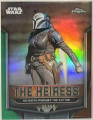 Bo-Katan Pursues the Raptor [Kashyyyk Green Refractor] #TH-2 Star Wars 2024 Topps Chrome The Heiress Prices