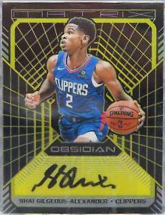 Shai Gilgeous Alexander #MA-SGA Basketball Cards 2018 Panini Obsidian Matrix Autographs