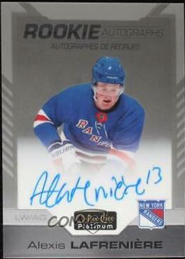 Alexis Lafreniere #R-AL Hockey Cards 2020 O Pee Chee Platinum Rookie Autographs