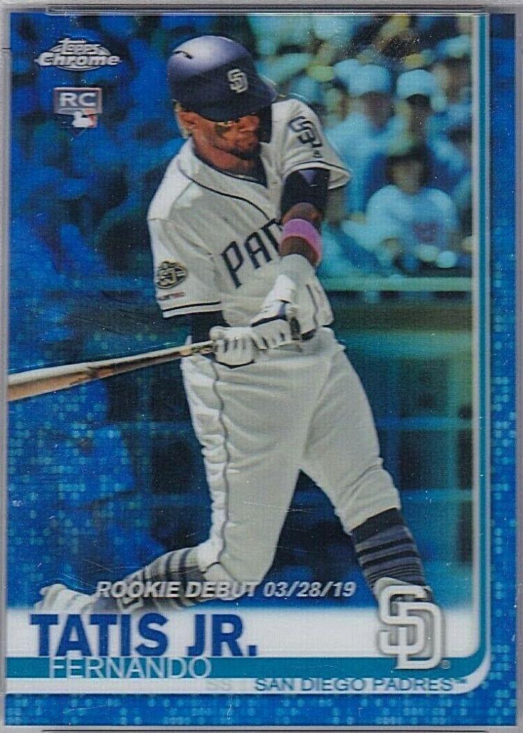 Fernando Tatis Jr. [Blue Refractor] #54 Baseball Cards 2019 Topps Chrome Update