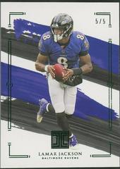 Lamar Jackson [Emerald] #7 Football Cards 2021 Panini Impeccable Prices