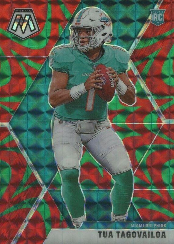 2020 PANINI MOSAIC TUA TAGOVAILOA #203 REACTIVE GREEN good ROOKIE RC GMA 10 GEM MT