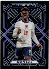 Bukayo Saka [Electric Etch Purple] #105 Soccer Cards 2021 Panini Obsidian Prices