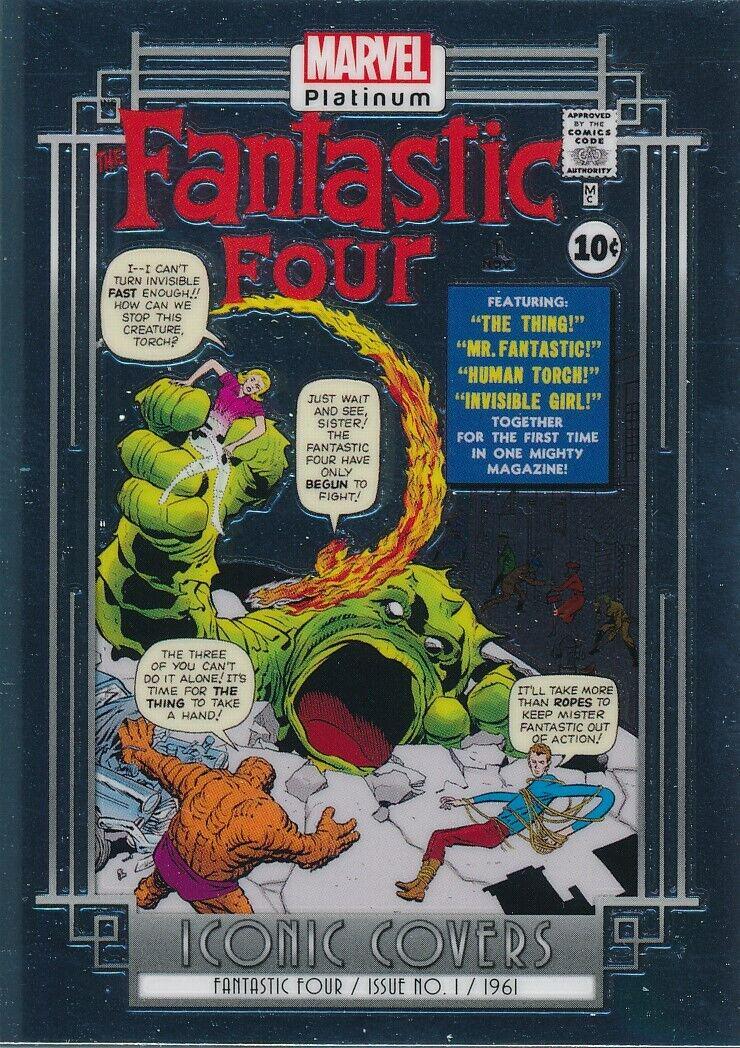 Fantastic Four #IC01 Marvel 2023 Upper Deck Platinum Iconic Covers