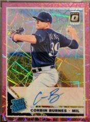 Corbin Burnes [Pink Velocity] #CB Baseball Cards 2019 Panini Donruss Optic Rated Rookie Signatures Prices